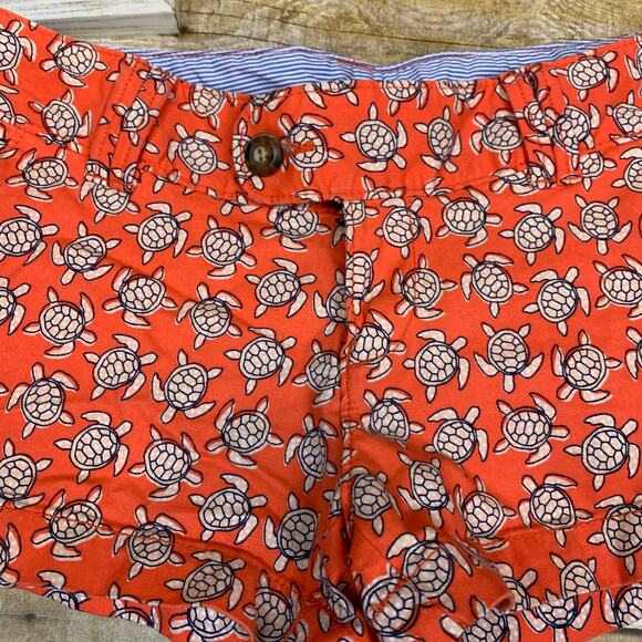 Red Camel Sea Turtle print coral shorts 98% cotton - Picture 3 of 5